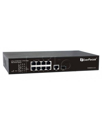 Коммутатор PoE 8-портовый EverFocus ES0812-31 в Раменском Коммутаторы Pintop.ru