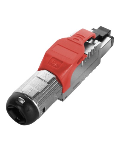 Разъем полевой оконцовки RJ-45 Hyperline (PLUE-8P8C-S-C6A-SH-RD) в Раменском Коннекторы Pintop.ru