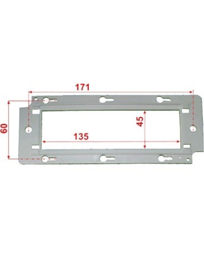 Пластиковый суппорт для установки 45х135 LANMASTER (LAN-PF45x135) в Раменском Коммутационные изделия Pintop.ru