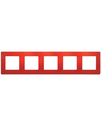Рамка 5 постов Etika красный Legrand 672535 в Раменском Аксессуары для кабель-канала Pintop.ru